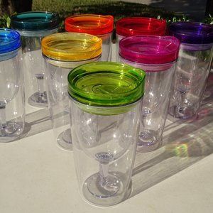 WINE TUMBLER 10 OZ, 8 PACK (MULTICOLOR) CUPTURE